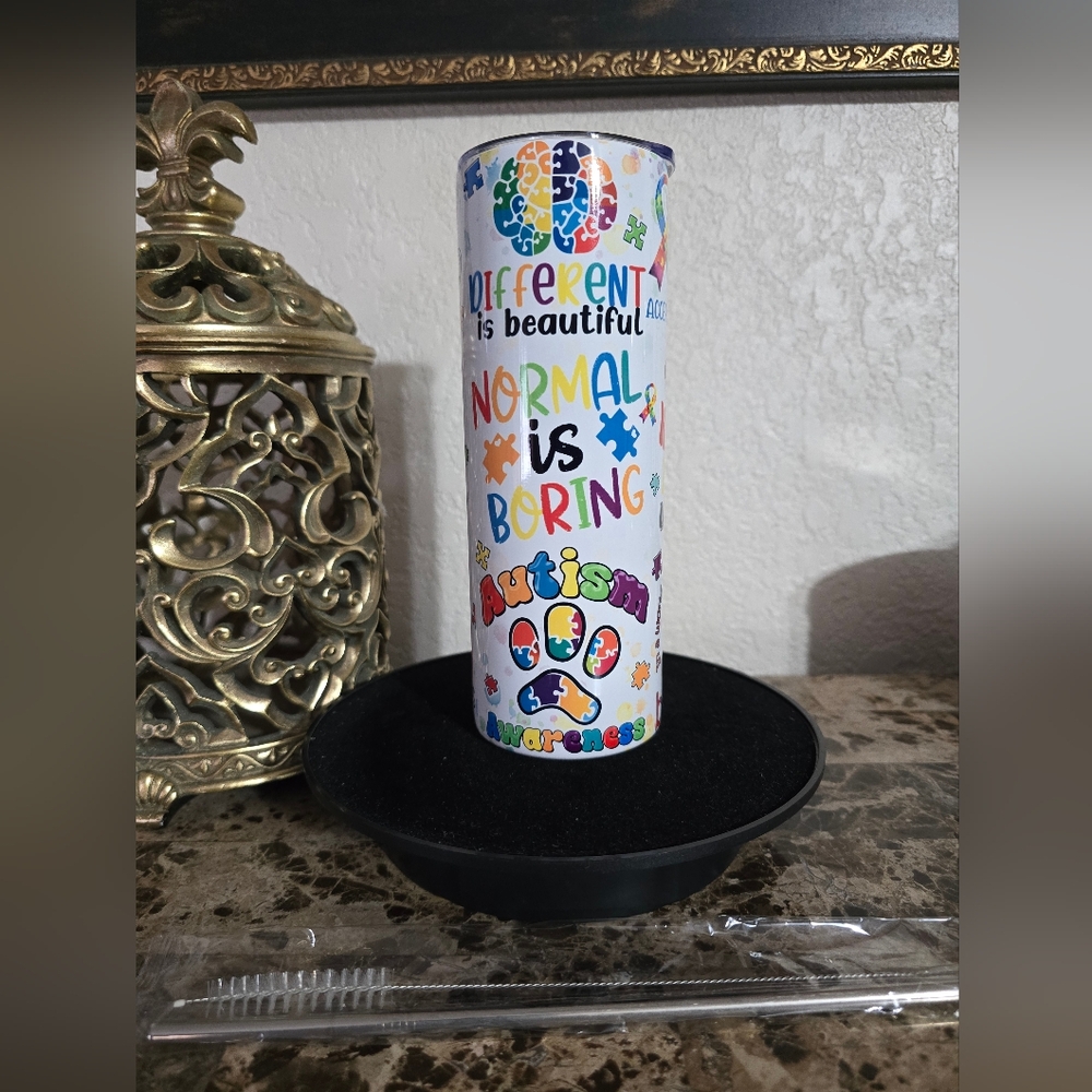 Colorful Autism Awareness Tumbler 20 oz